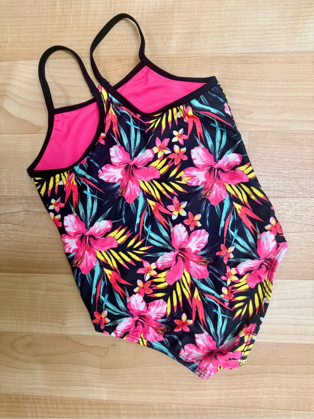 Hurley Girls One Piece Swimsuit Tropical Floral Size 5/6